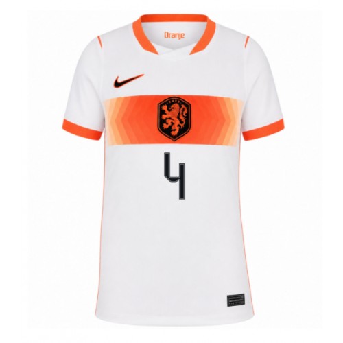 Nederländerna Virgil van Dijk #4 Replika Bortatröja Damer VM 2026 Kortärmad